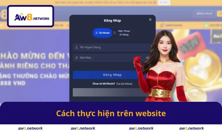 Cách thực hiện trên website