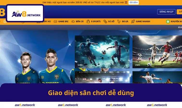 Giao diện sân chơi dễ dùng