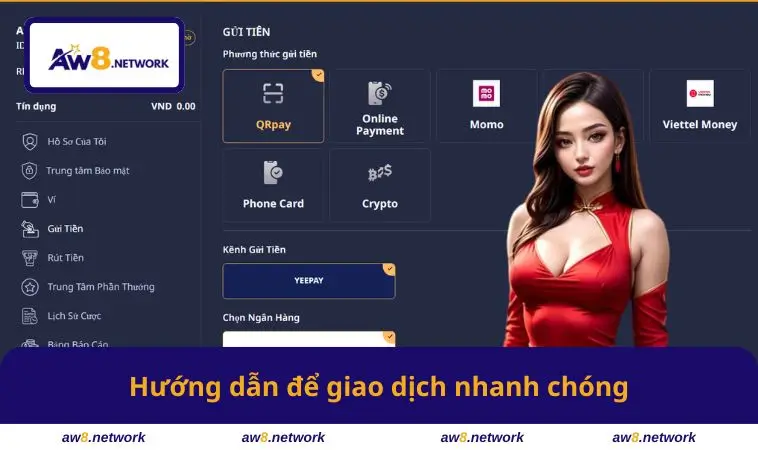 Hướng dẫn giao dịch nhanh chóng