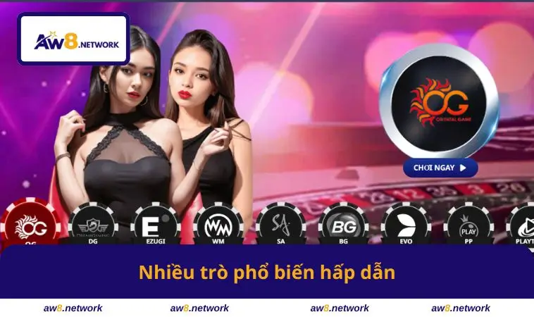 Nhiều trò phổ biến hấp dẫn