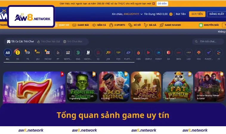 Tổng quan sảnh game uy tín